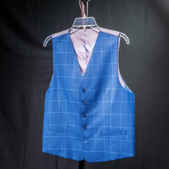 Bachrach Electric Blue Vest - Large / Slim Fit - Picture 1 of 2